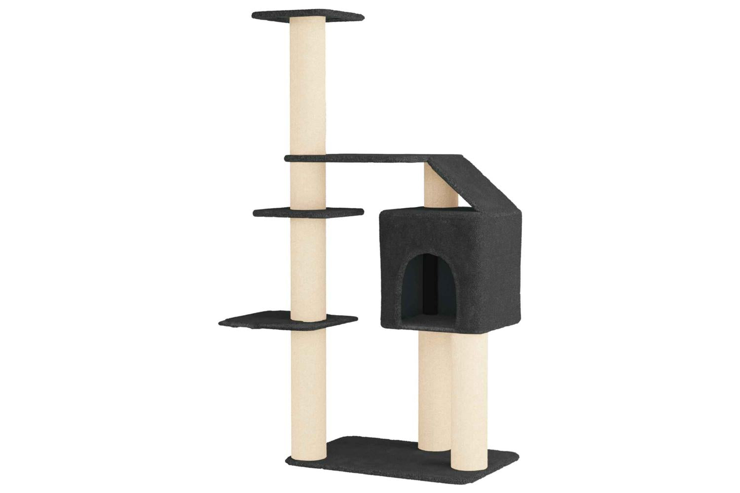 Vidaxl Cat Tree With Sisal Scratching Posts Dark Grey 183 Cm