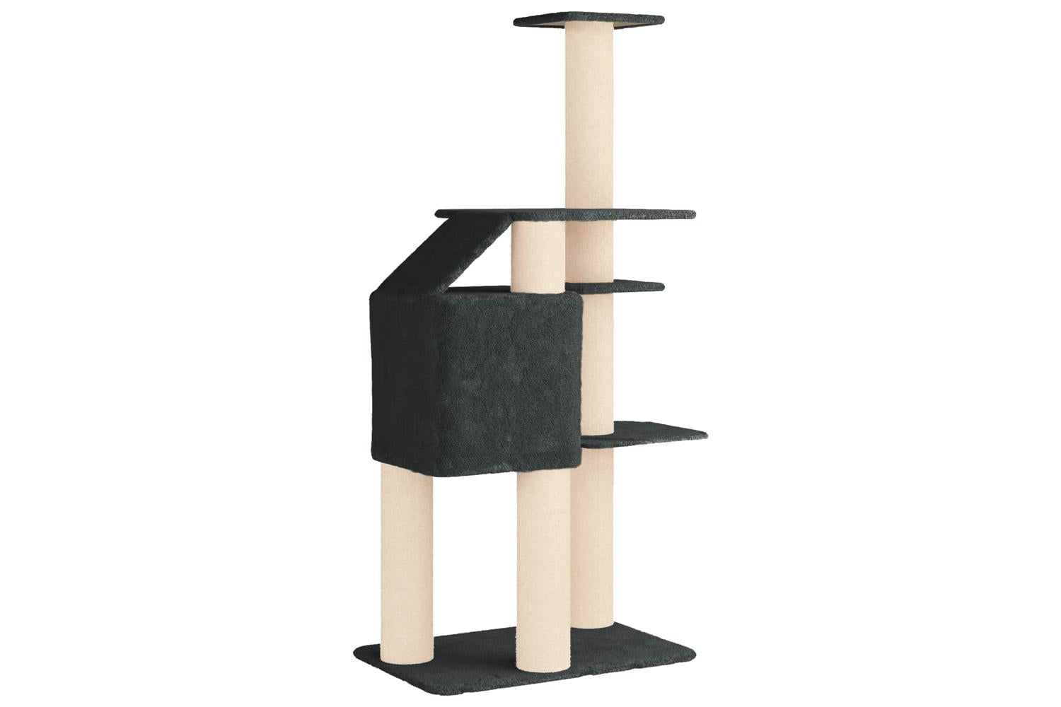Vidaxl Cat Tree With Sisal Scratching Posts Dark Grey 183 Cm-6