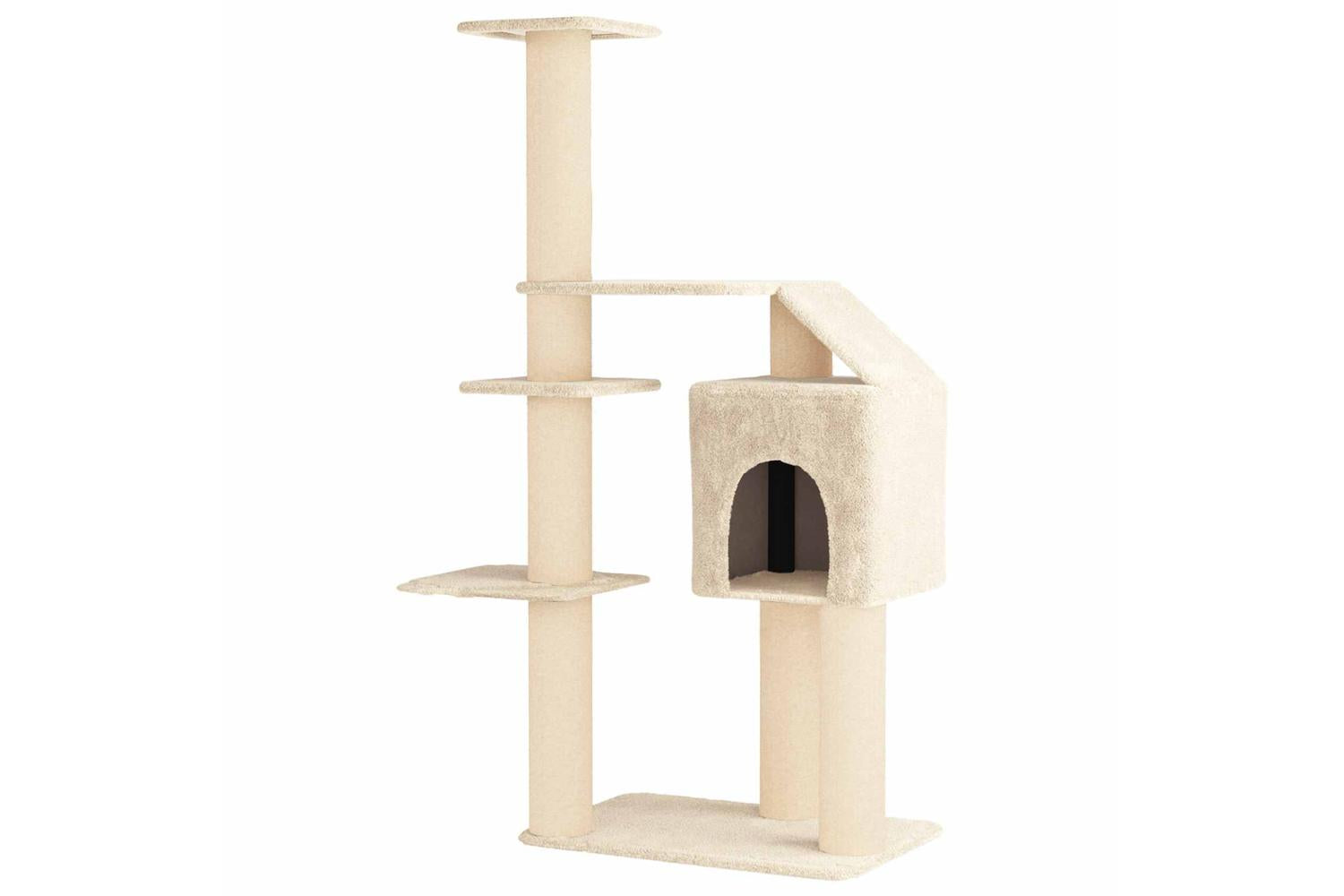 Vidaxl Cat Tree With Sisal Scratching Posts Cream 183 Cm-2