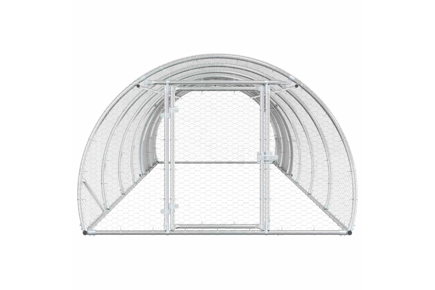 Vidaxl Chicken Coop Silver 600 X 150 X 100 Cm Galvanised Steel-4