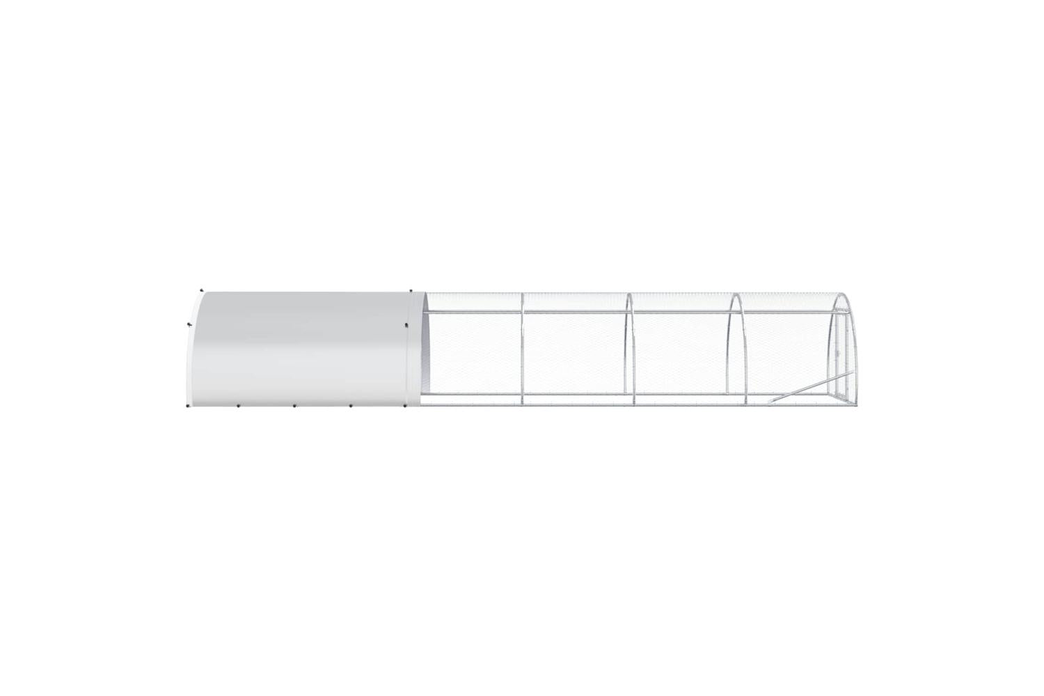 Vidaxl Chicken Coop Silver 600 X 150 X 100 Cm Galvanised Steel-5