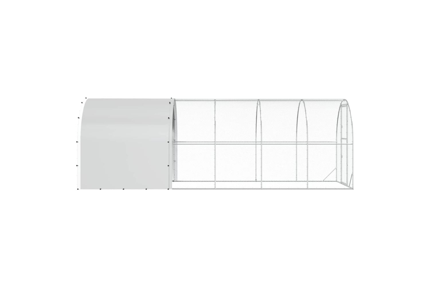 Vidaxl Chicken Coop Silver 600 X 200 X 200 Cm Galvanised Steel-5