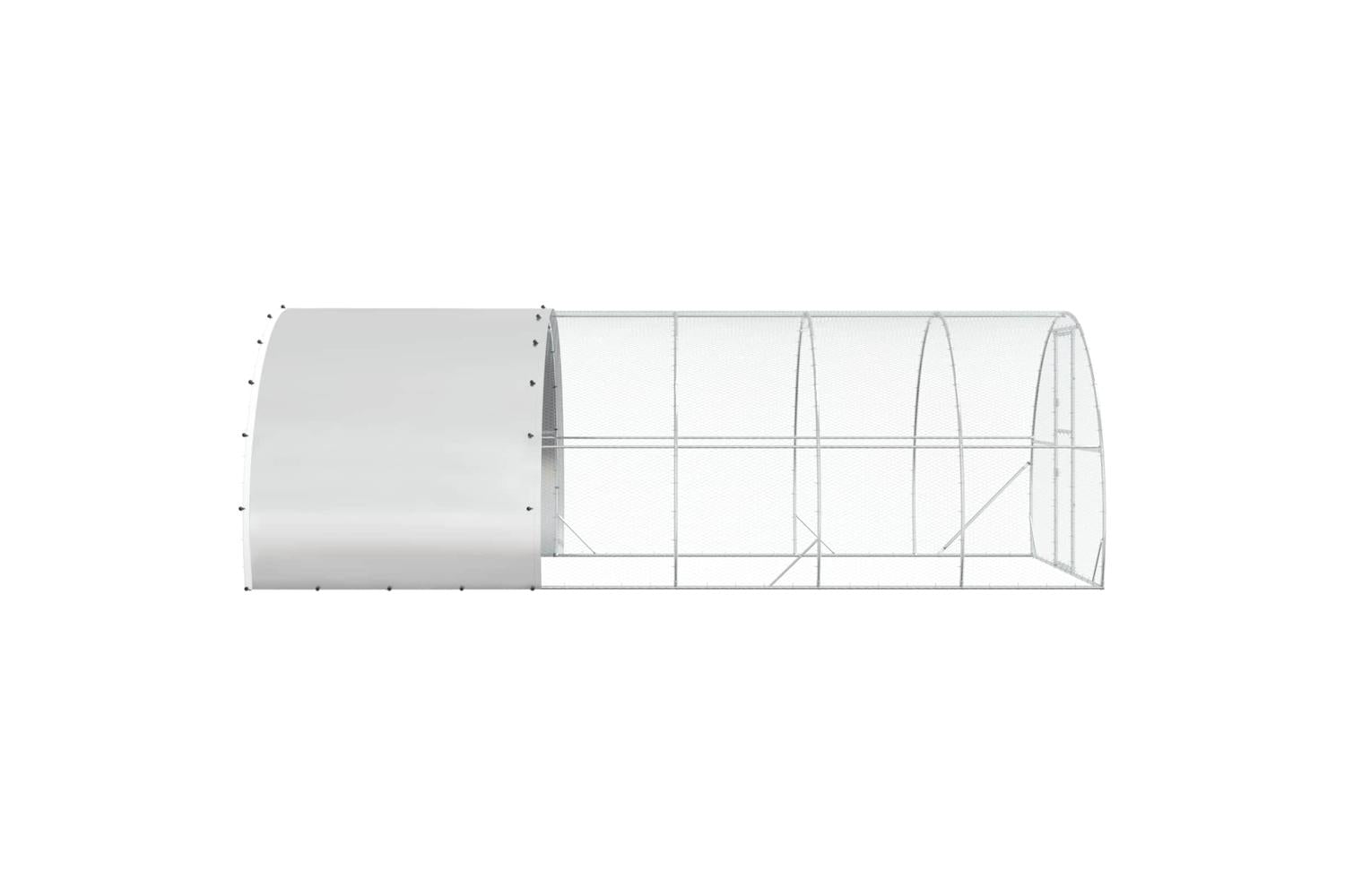 Vidaxl Chicken Coop Silver 600 X 300 X 200 Cm Galvanised Steel-5