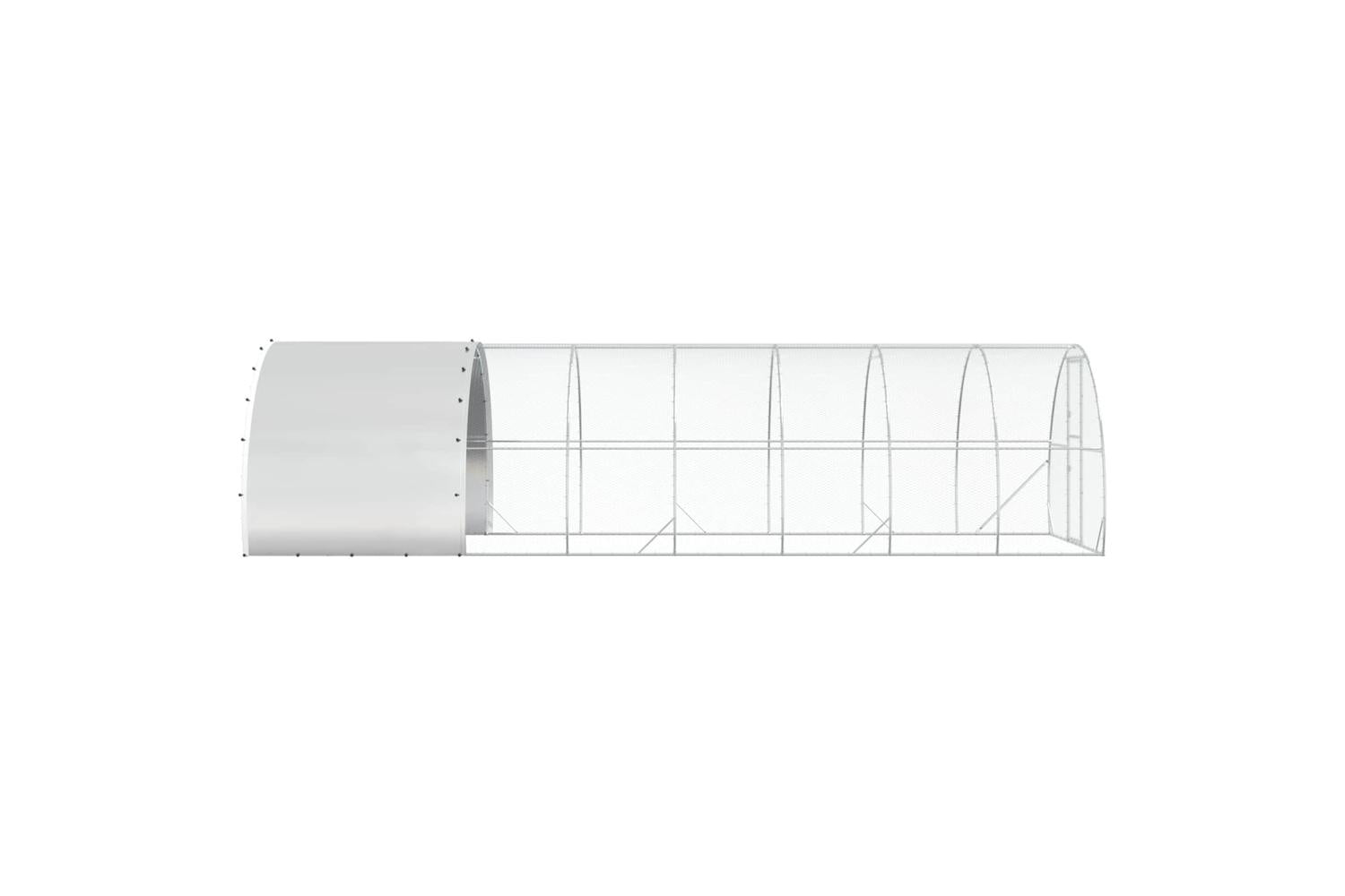 Vidaxl Chicken Coop Silver 800 X 300 X 200 Cm Galvanised Steel-5