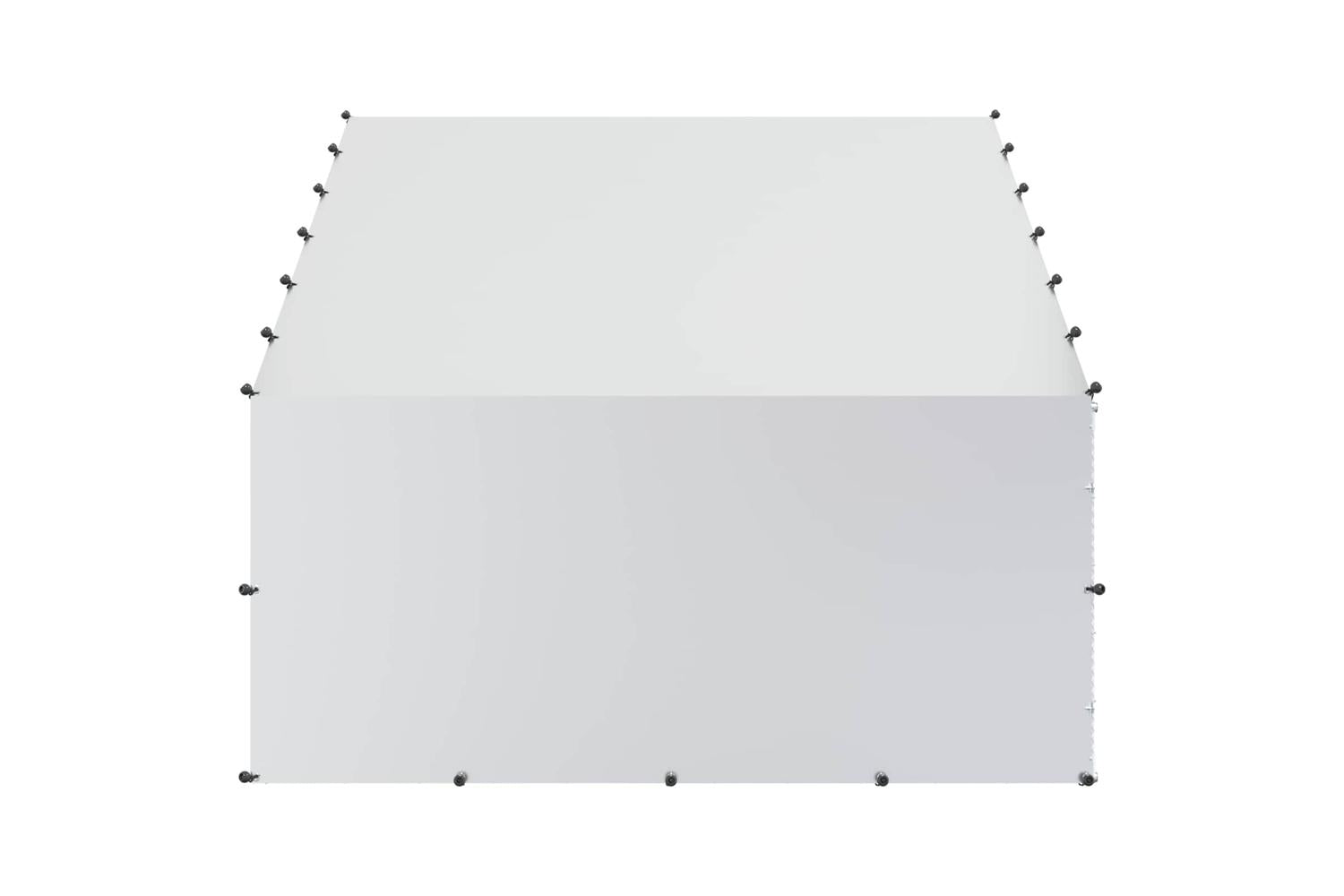 Vidaxl Chicken Coop With Roof Silver 300 X 200 X 190 Cm-4