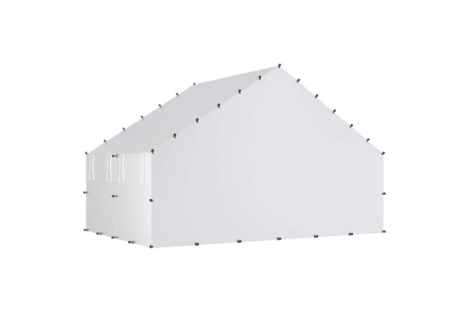 Vidaxl Chicken Coop With Roof Silver 300 X 200 X 190 Cm-5