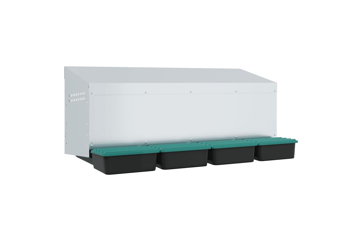 Vidaxl Chicken Nesting Box 4 Compartments Wall-mounted Galvanised Steel
