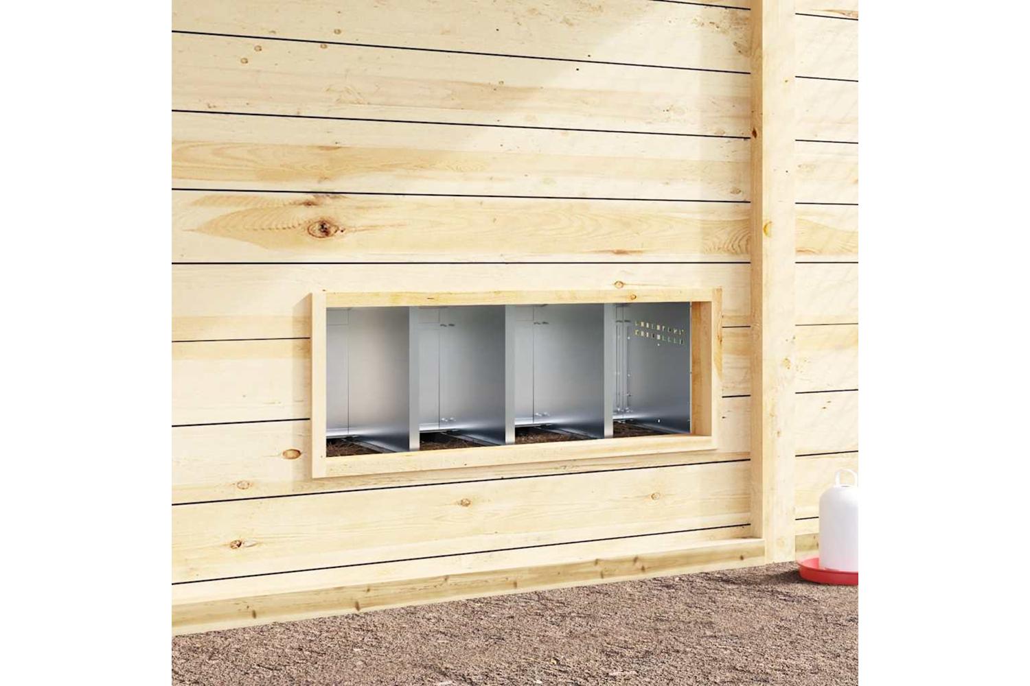 Vidaxl Chicken Nesting Box 4 Compartments With Legs Galvanised Steel-3