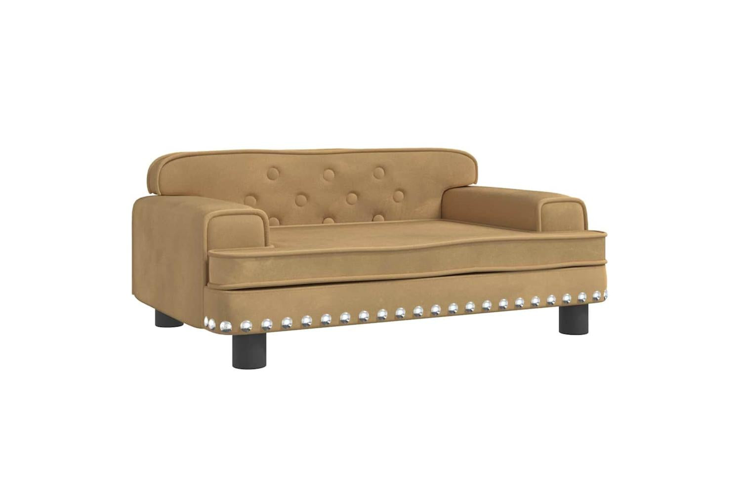 Vidaxl Dog Bed Brown 70x45x30 Cm Velvet-2