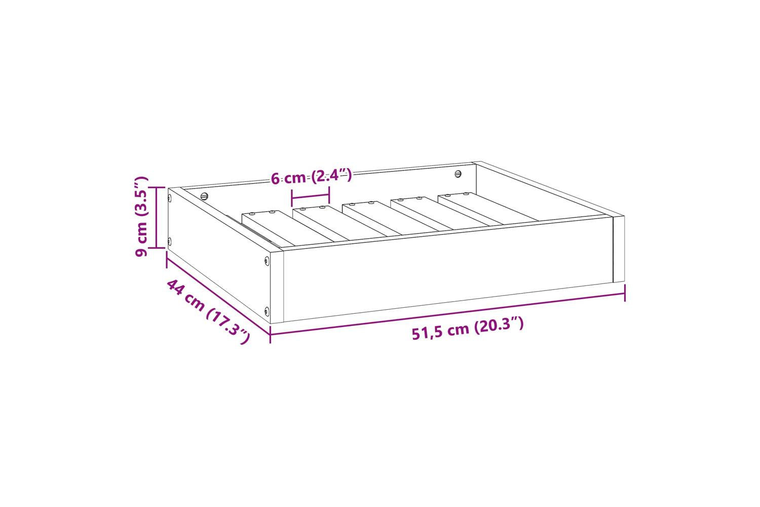 Vidaxl Dog Bed Wax Brown 515 X 44 X 9 Cm Solid Pine Wood-7