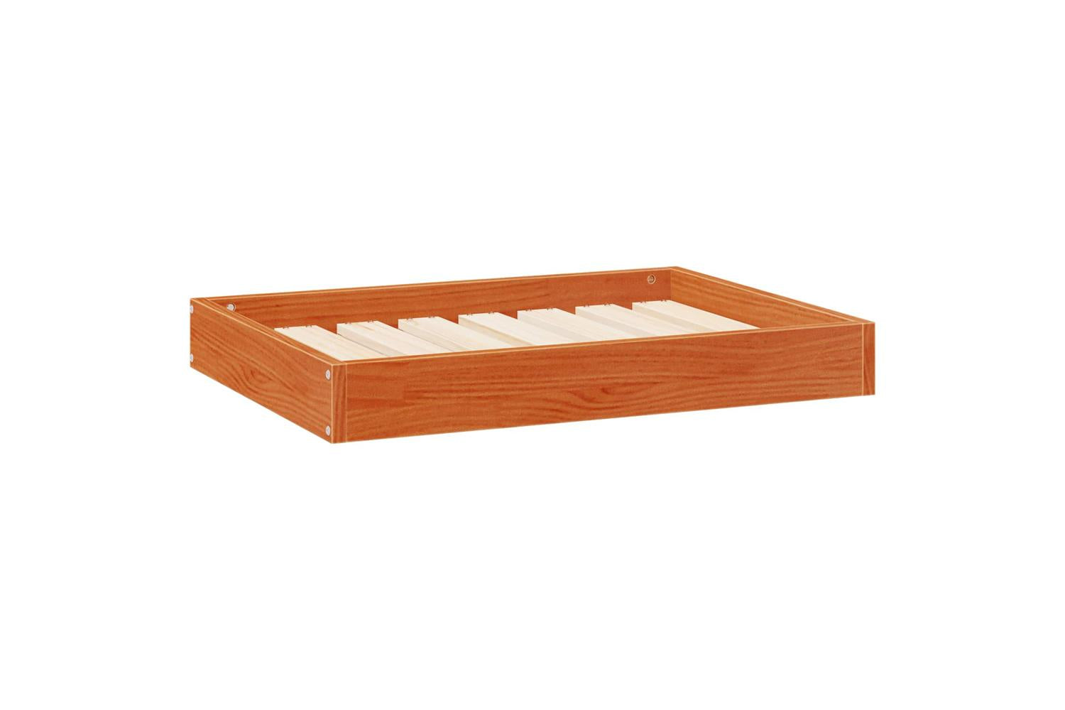 Vidaxl Dog Bed Wax Brown 72 X 54 X 9 Cm Solid Pine Wood-2