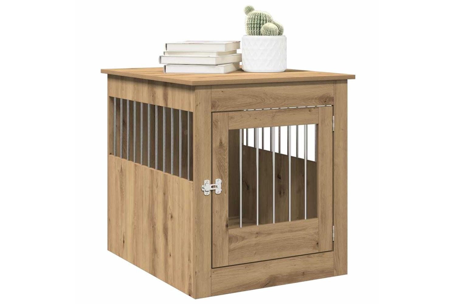 Vidaxl Dog Crate Furniture Artisan Oak 645x80x71 Cm Engineered Wood-3