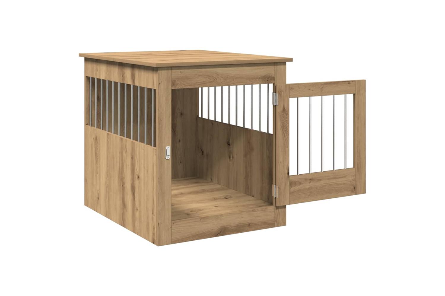 Vidaxl Dog Crate Furniture Artisan Oak 645x80x71 Cm Engineered Wood-4