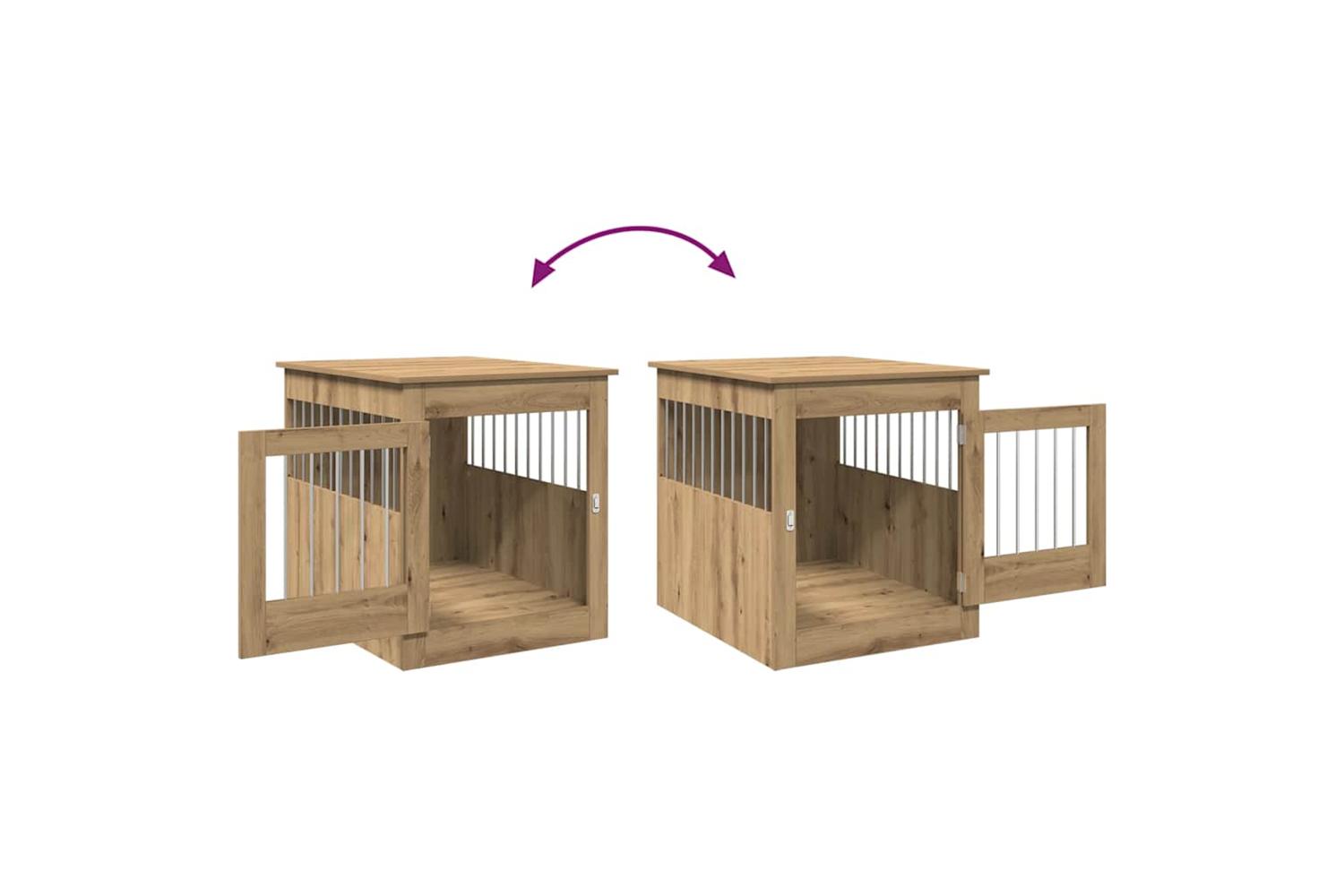 Vidaxl Dog Crate Furniture Artisan Oak 645x80x71 Cm Engineered Wood-8