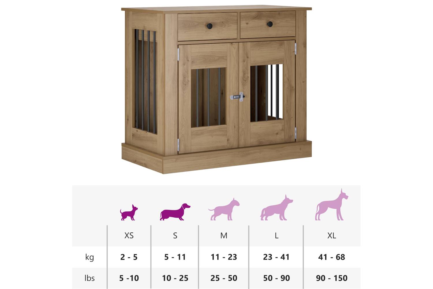 Vidaxl Dog Crate Furniture Artisan Oak 90 X 475 X 80 Cm-9