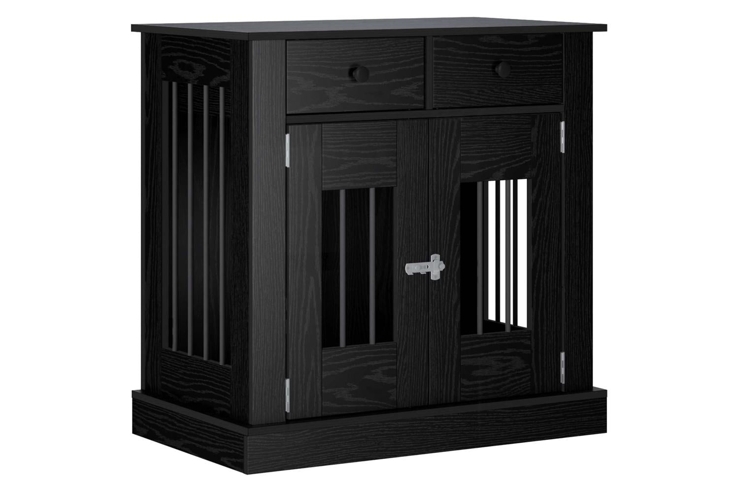 Vidaxl Dog Crate Furniture Black Oak 80 X 475 X 80 Cm Engineered Wood-2
