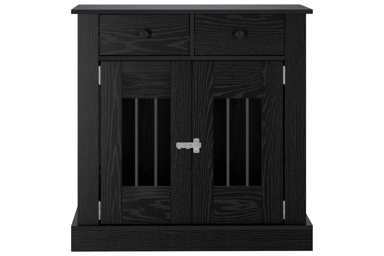Vidaxl Dog Crate Furniture Black Oak 80 X 475 X 80 Cm Engineered Wood-4