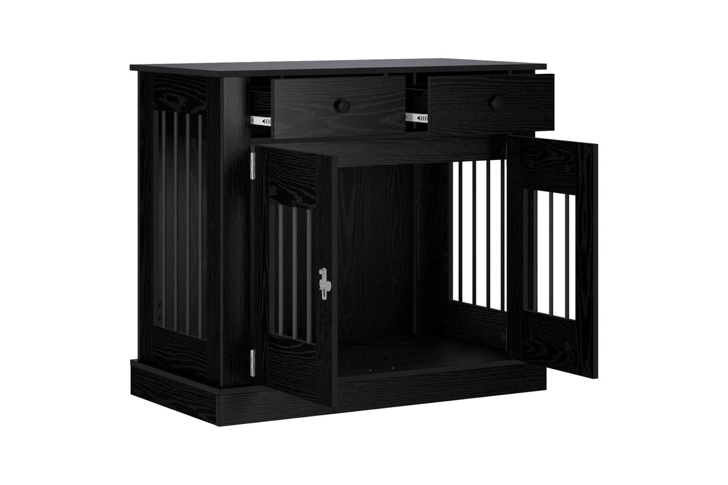 Vidaxl Dog Crate Furniture Black Oak 90 X 475 X 80 Cm Engineered Wood-3