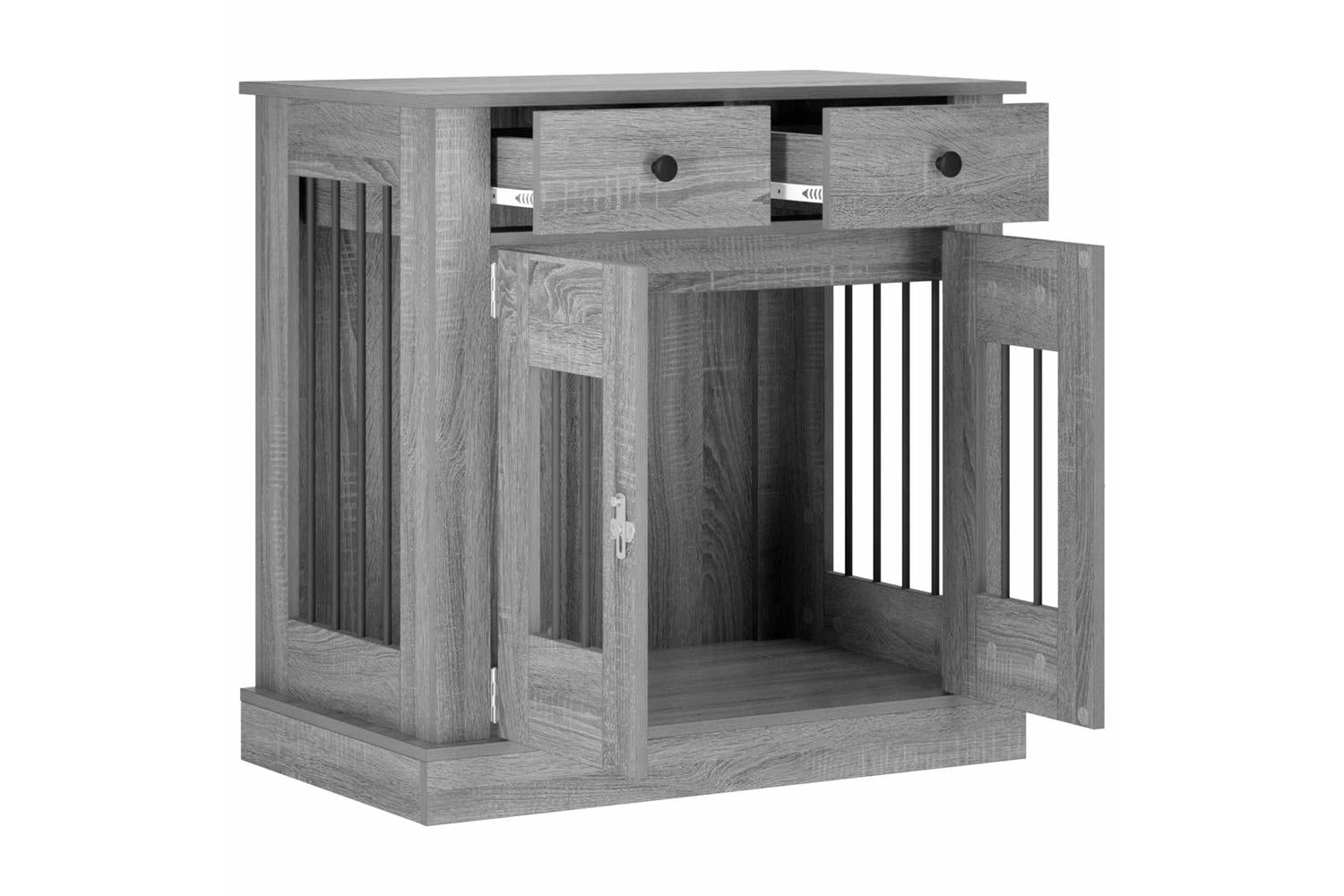 Vidaxl Dog Crate Furniture Grey Sonoma 80 X 475 X 80 Cm-3