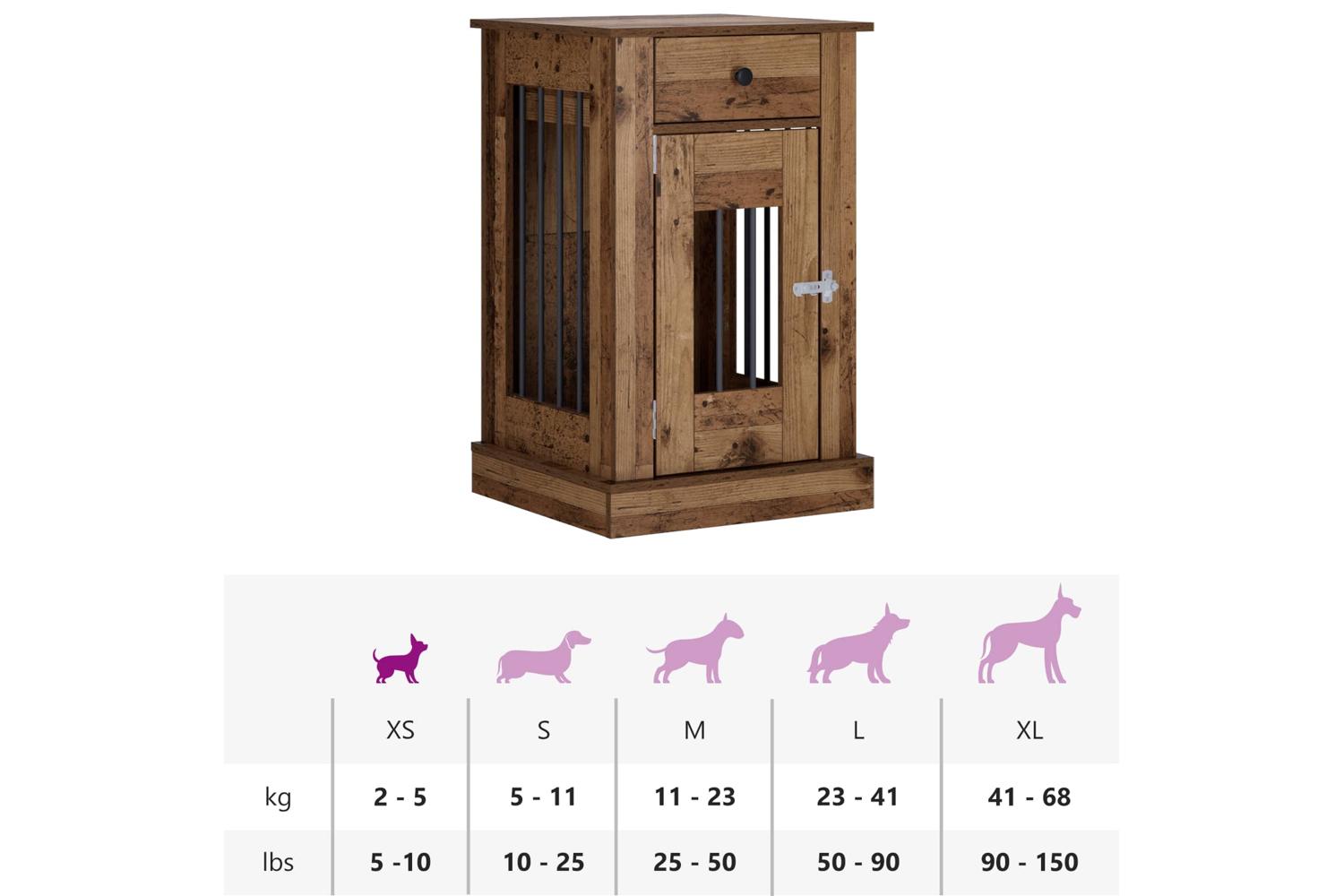 Vidaxl Dog Crate Furniture Old Wood 50 X 475 X 80 Cm Engineered Wood-10