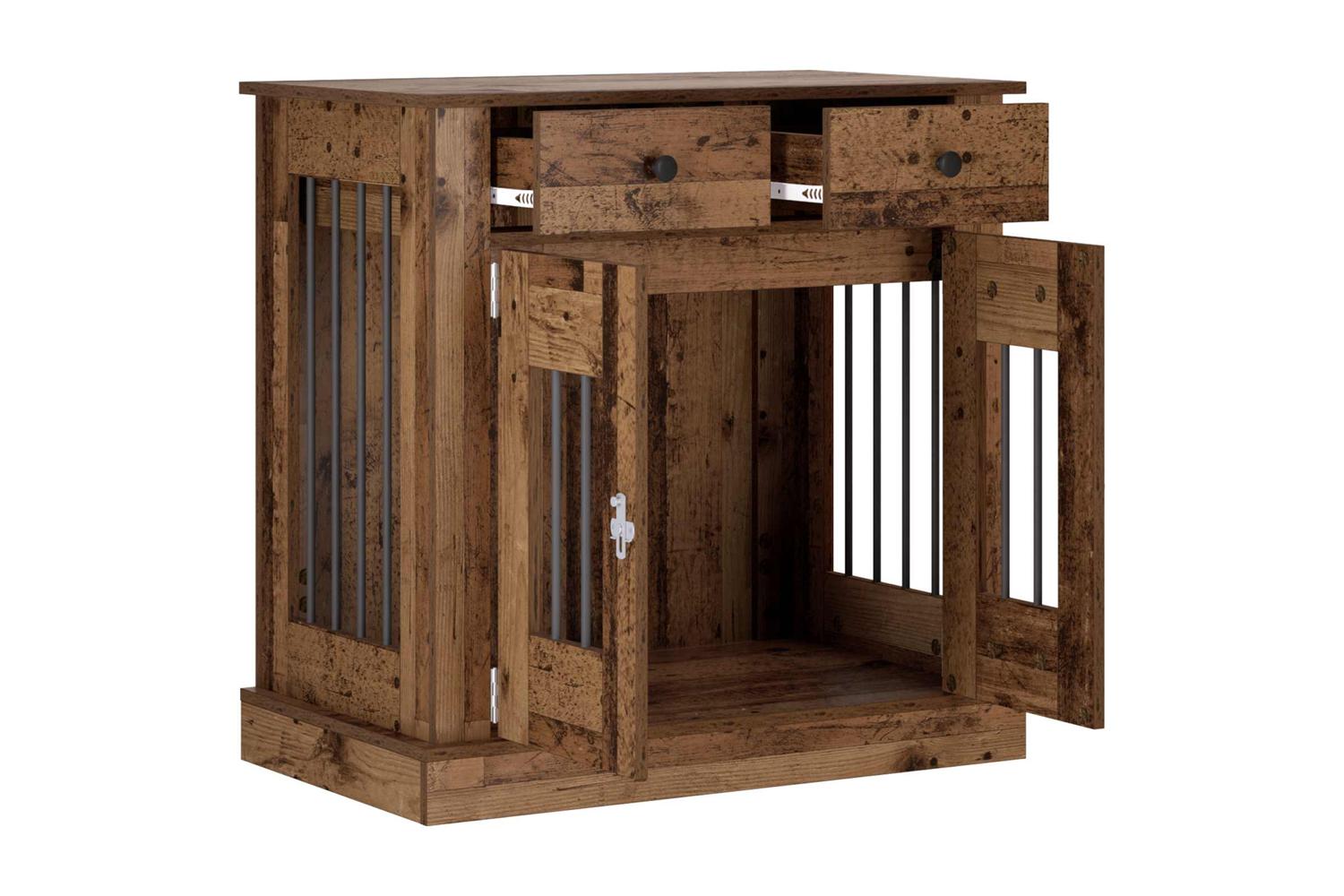 Vidaxl Dog Crate Furniture Old Wood 80 X 475 X 80 Cm Engineered Wood-3