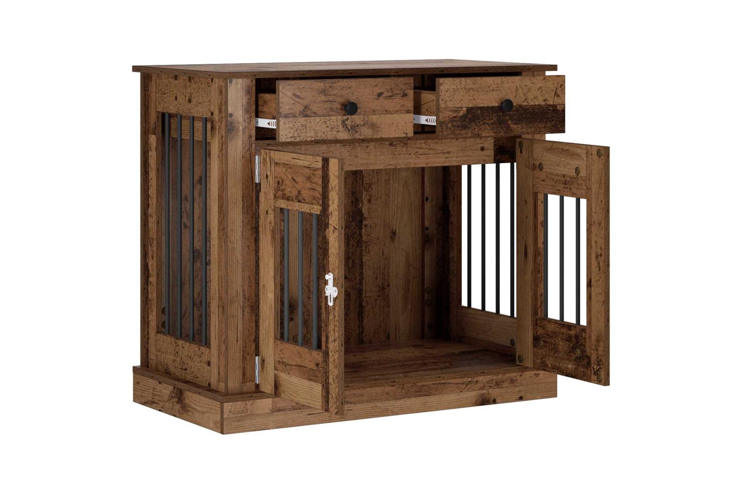 Vidaxl Dog Crate Furniture Old Wood 90 X 475 X 80 Cm Engineered Wood-3