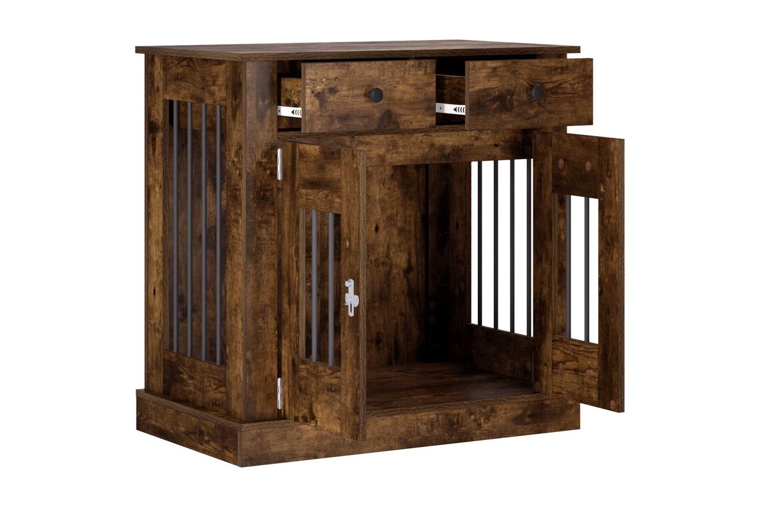 Vidaxl Dog Crate Furniture Smoked Oak 80 X 475 X 80 Cm-3