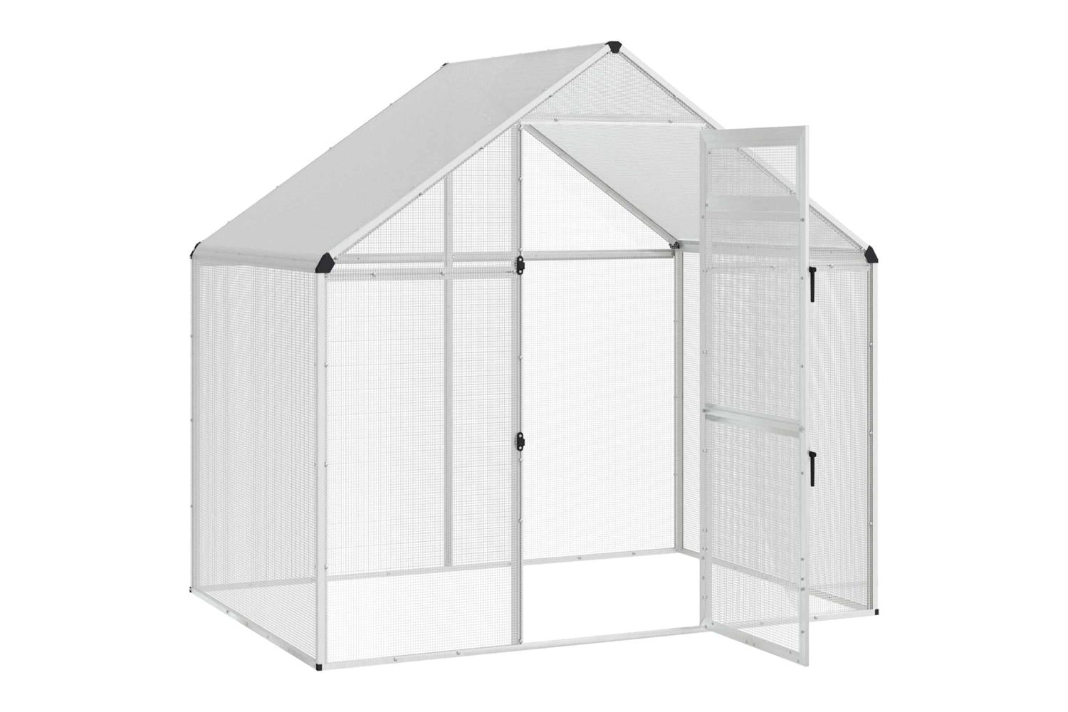 Vidaxl Bird Cage Silver 1815 X 112 X 1735 Cm-3