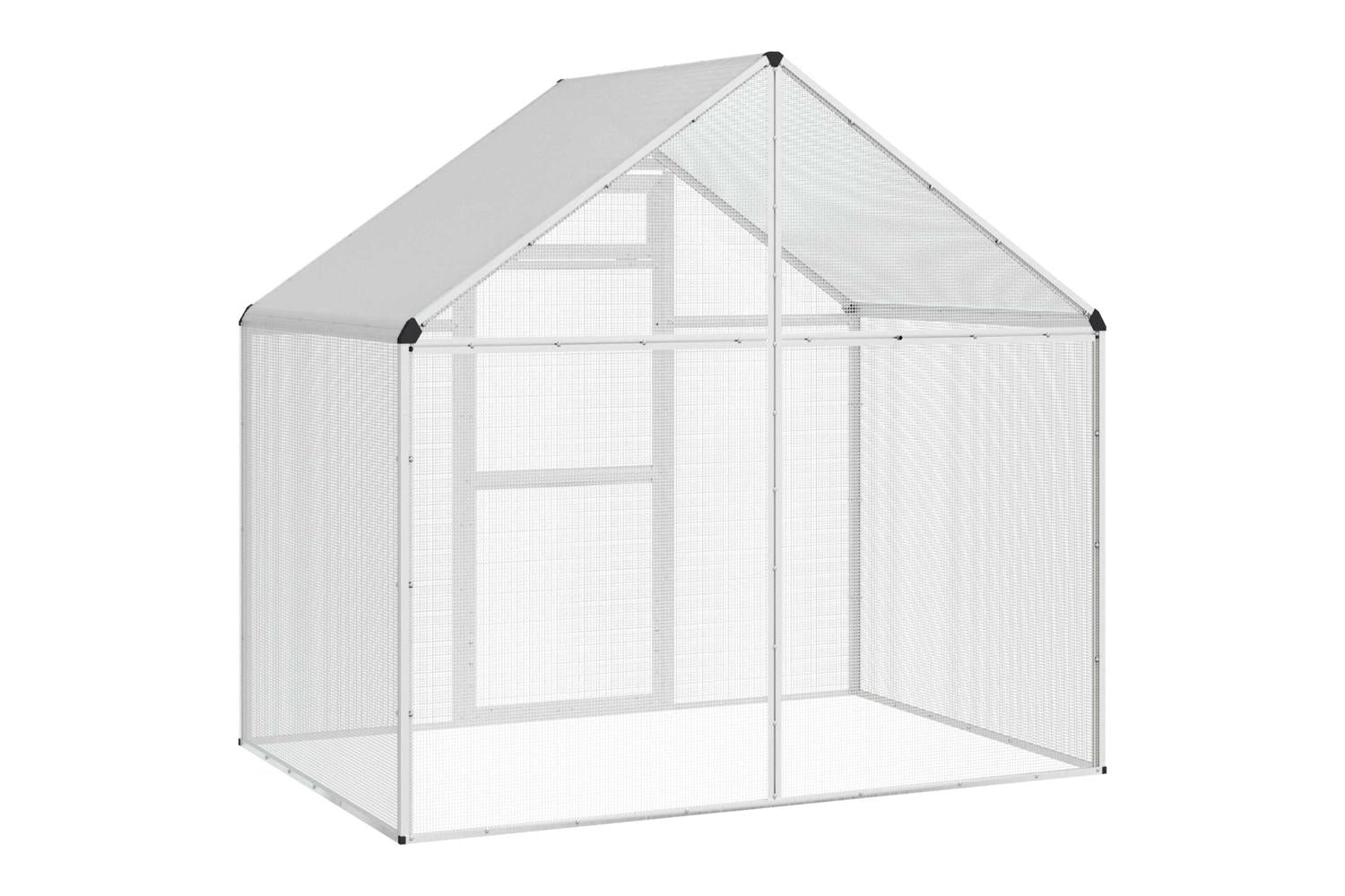 Vidaxl Bird Cage Silver 1815 X 112 X 1735 Cm-6