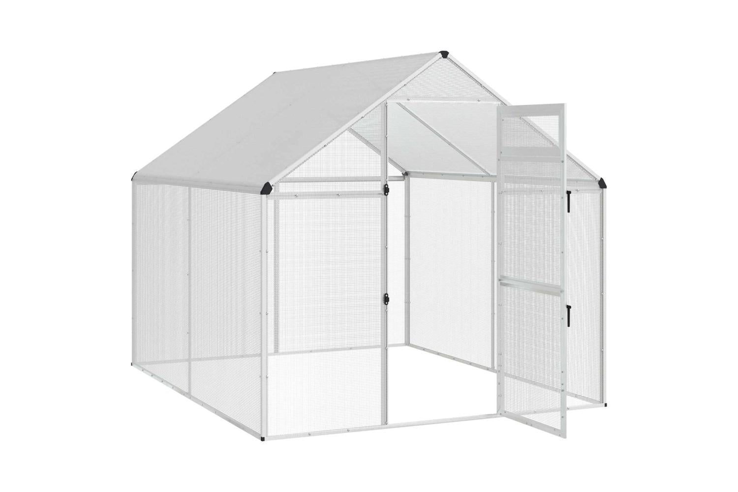 Vidaxl Bird Cage Silver 1815 X 221 X 1735 Cm-3