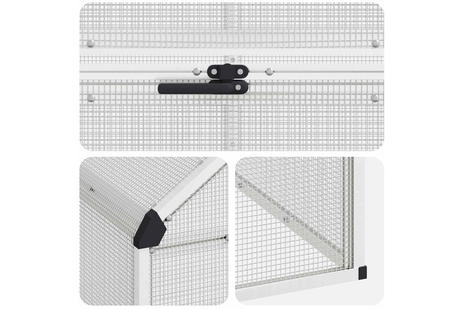 Vidaxl Bird Cage Silver 1815 X 221 X 1735 Cm-7