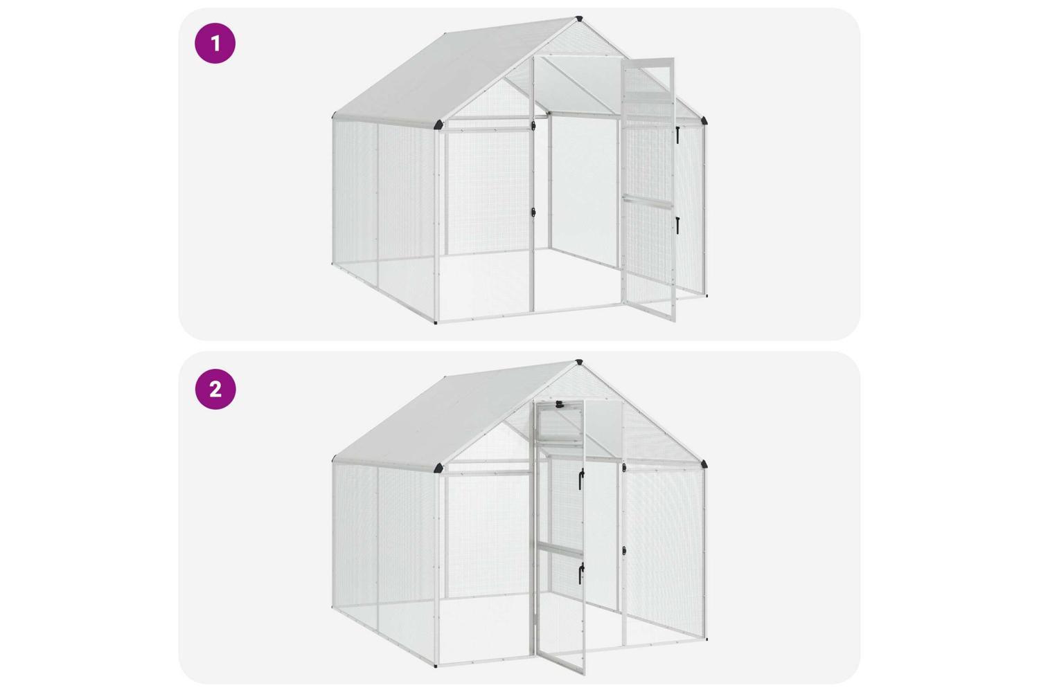 Vidaxl Bird Cage Silver 1815 X 221 X 1735 Cm-8