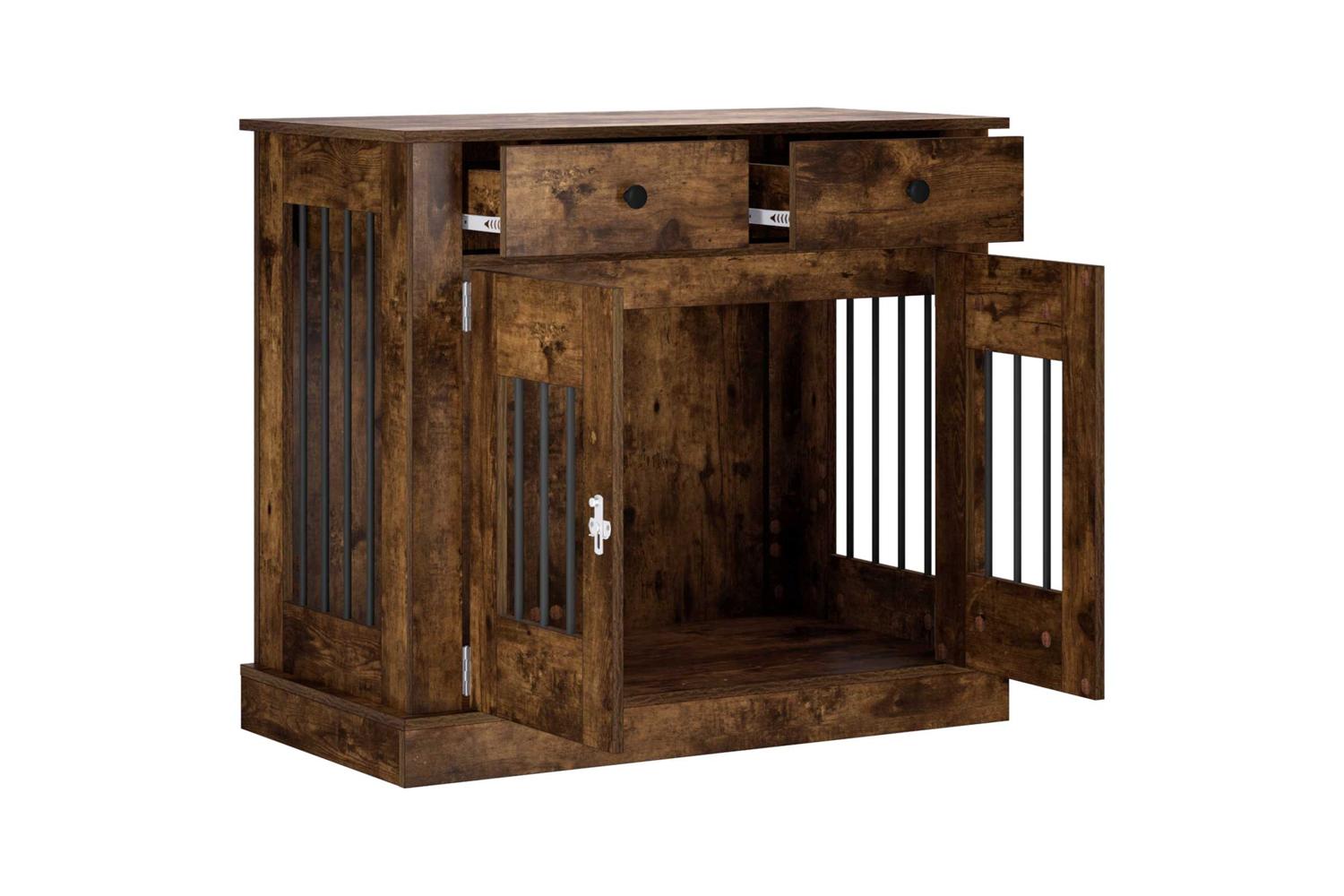 Vidaxl Dog Crate Furniture Smoked Oak 90 X 475 X 80 Cm-3