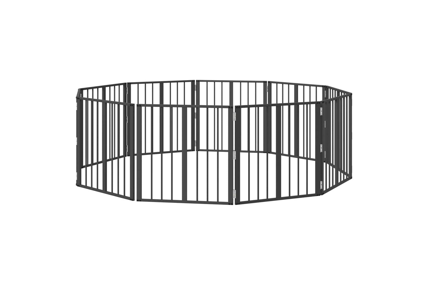 Vidaxl Dog Gate 10 Pcs Black 60 X 60 Cm Galvanised Steel