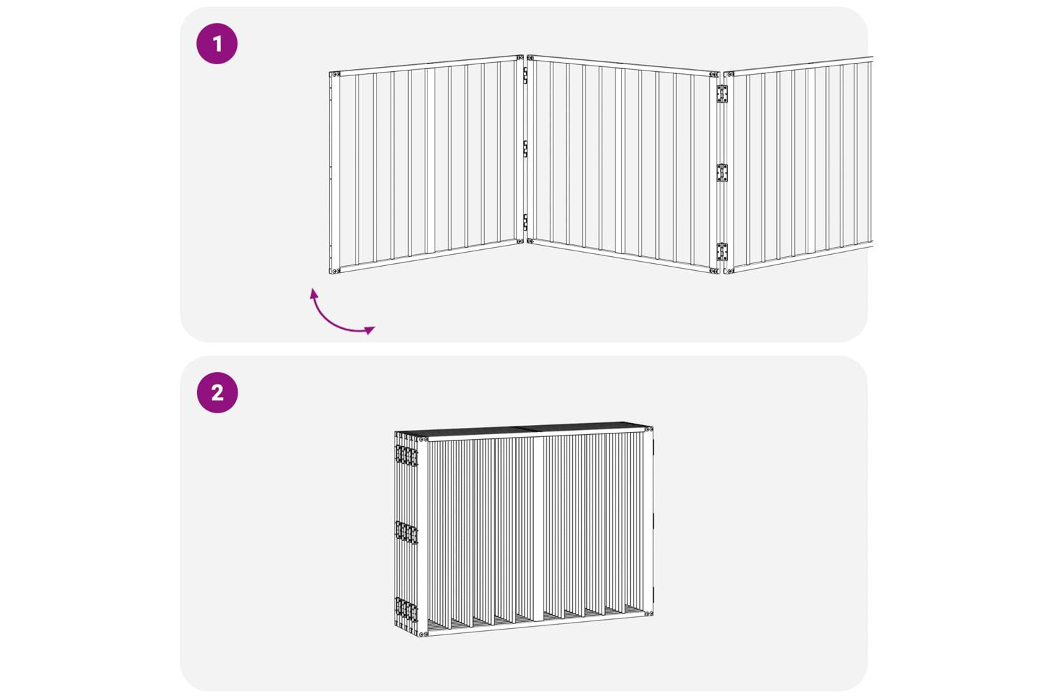 Vidaxl Dog Gate 10 Pcs Black 80 X 60 Cm Galvanised Steel-7