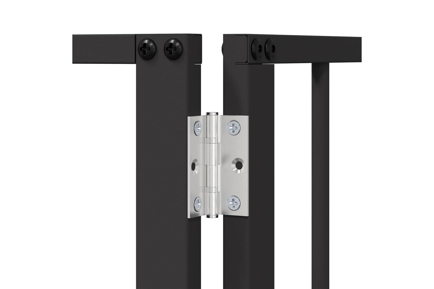 Vidaxl Dog Gate 12 Pcs Black 60 X 60 Cm Galvanised Steel-5