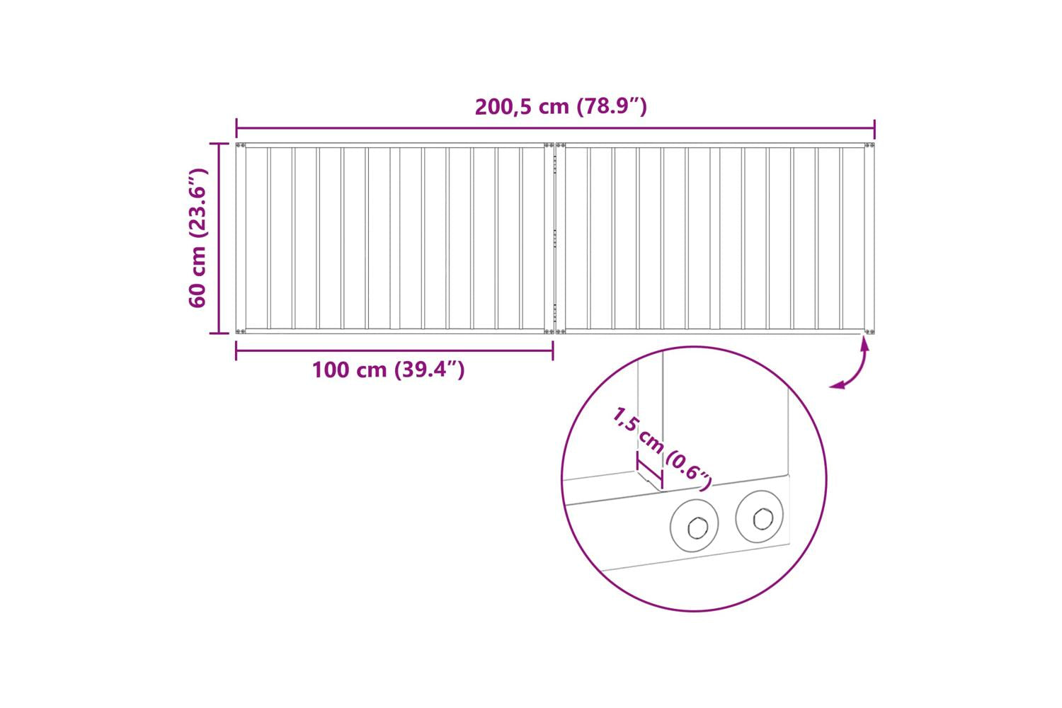 Vidaxl Dog Gate 2 Pcs Black 100 X 60 Cm Galvanised Steel-10
