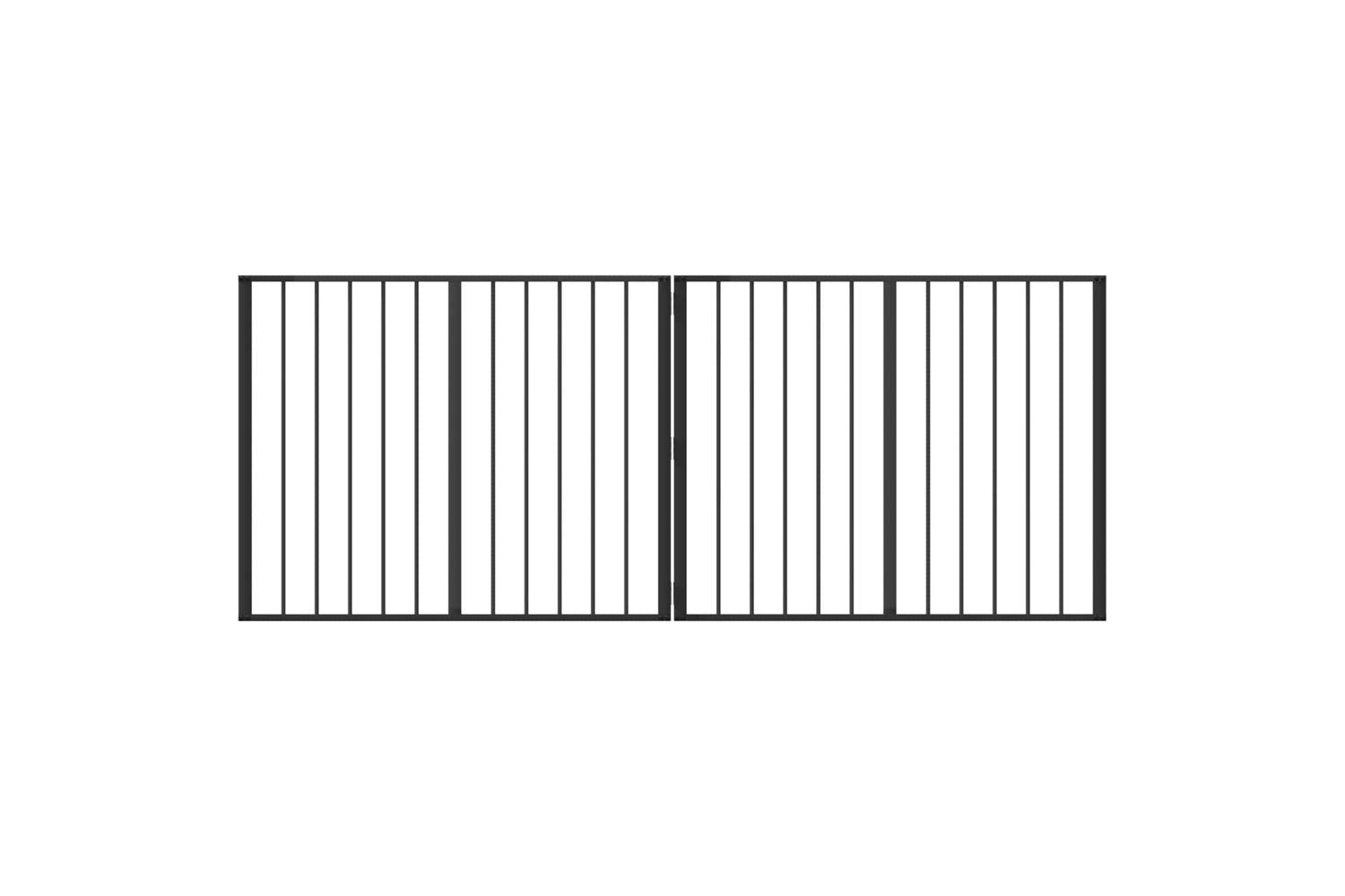 Vidaxl Dog Gate 2 Pcs Black 100 X 80 Cm Galvanised Steel