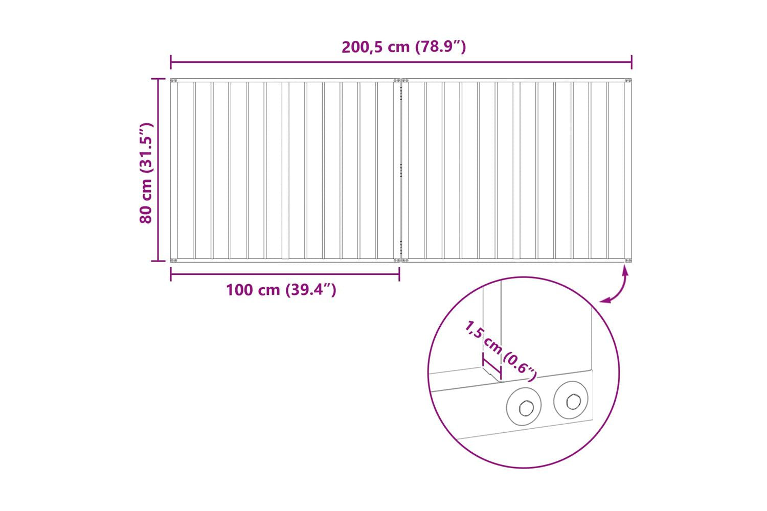 Vidaxl Dog Gate 2 Pcs Black 100 X 80 Cm Galvanised Steel-10