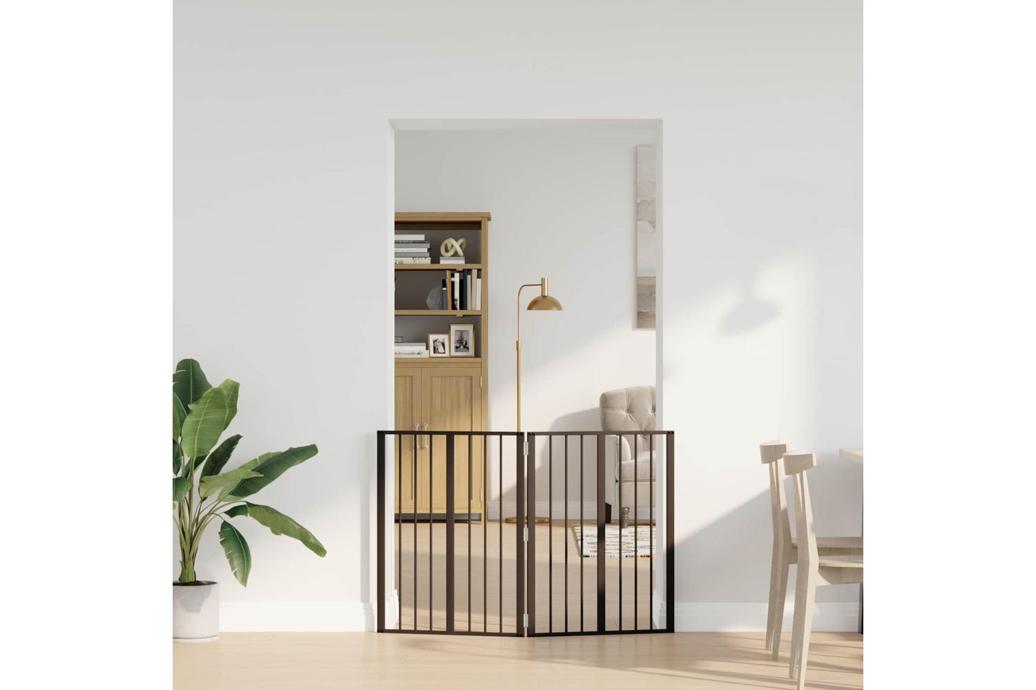 Vidaxl Dog Gate 2 Pcs Black 60 X 80 Cm Galvanised Steel-3
