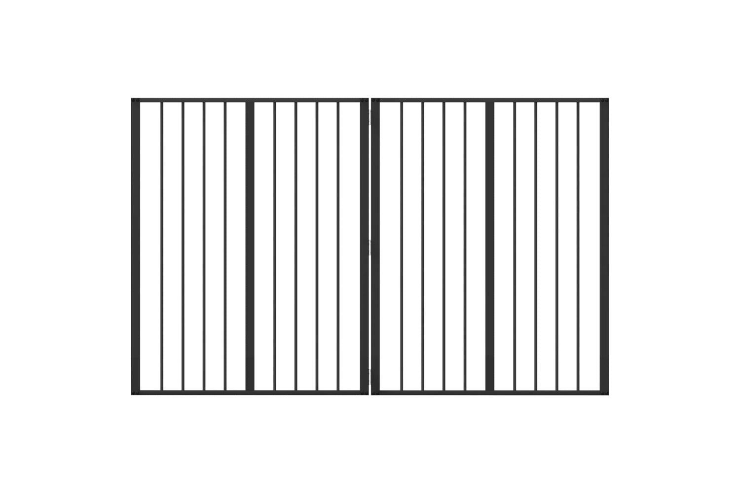 Vidaxl Dog Gate 2 Pcs Black 80 X 100 Cm Galvanised Steel