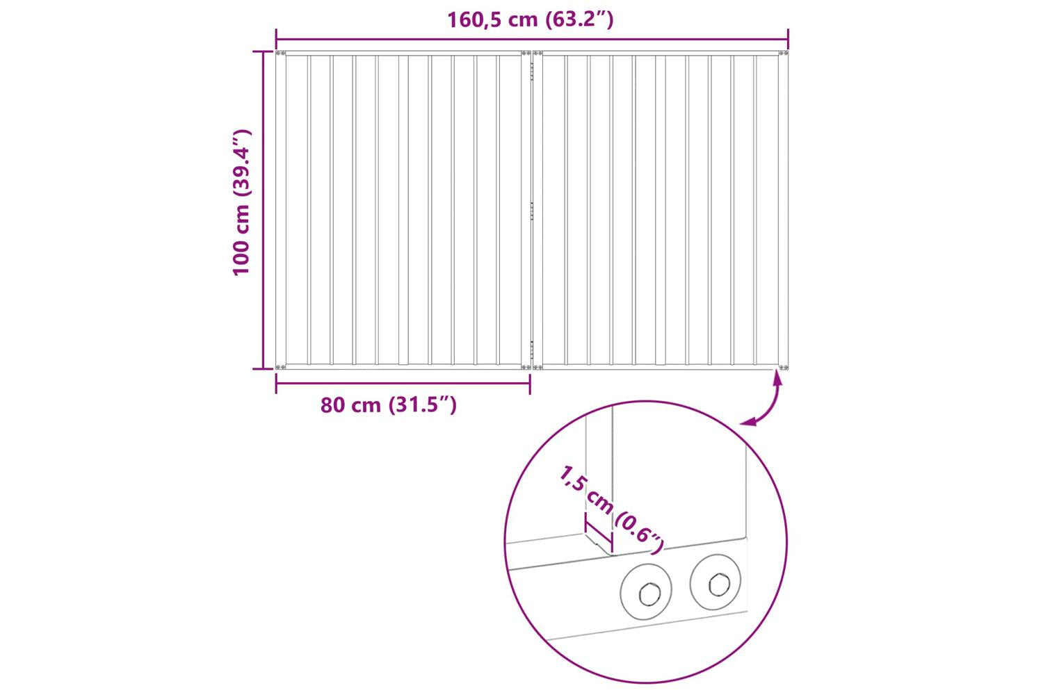 Vidaxl Dog Gate 2 Pcs Black 80 X 100 Cm Galvanised Steel-10
