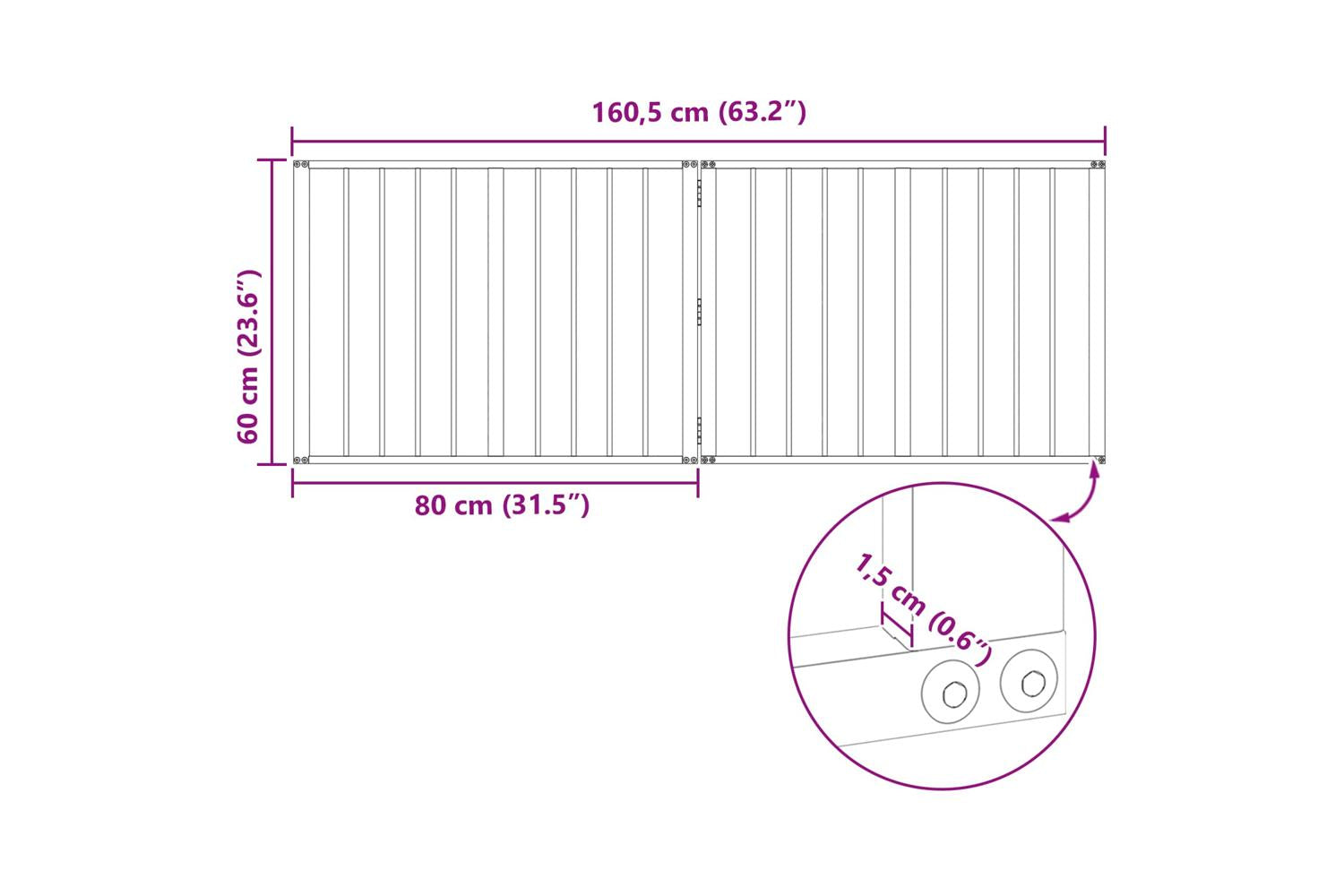 Vidaxl Dog Gate 2 Pcs Black 80 X 60 Cm Galvanised Steel-10