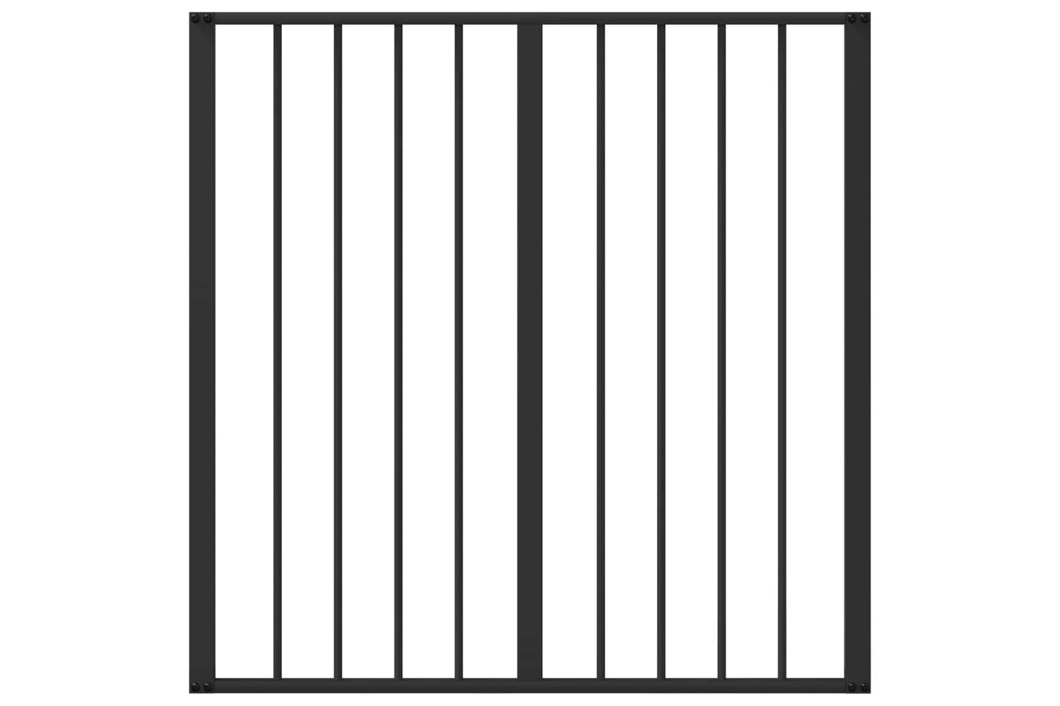 Vidaxl Dog Gate 2 Pcs Black 80 X 80 Cm Galvanised Steel-5