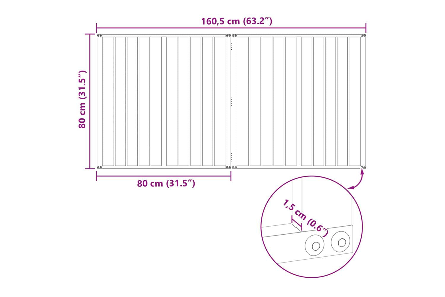 Vidaxl Dog Gate 2 Pcs Black 80 X 80 Cm Galvanised Steel-10