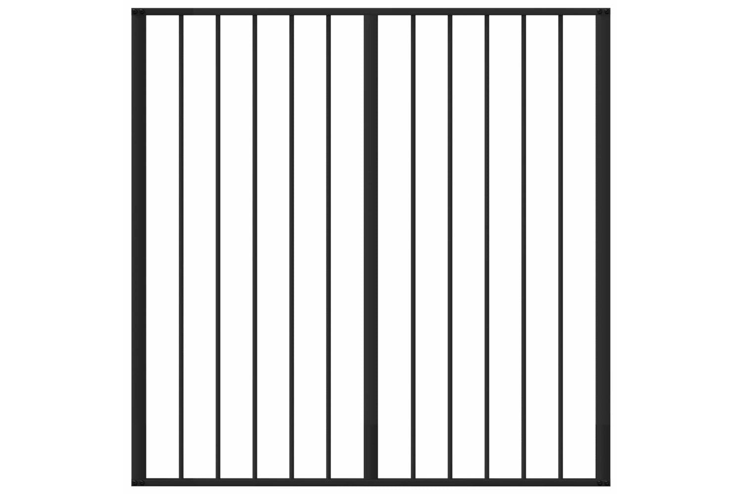 Vidaxl Dog Gate 4 Pcs Black 100 X 100 Cm Galvanised Steel-4