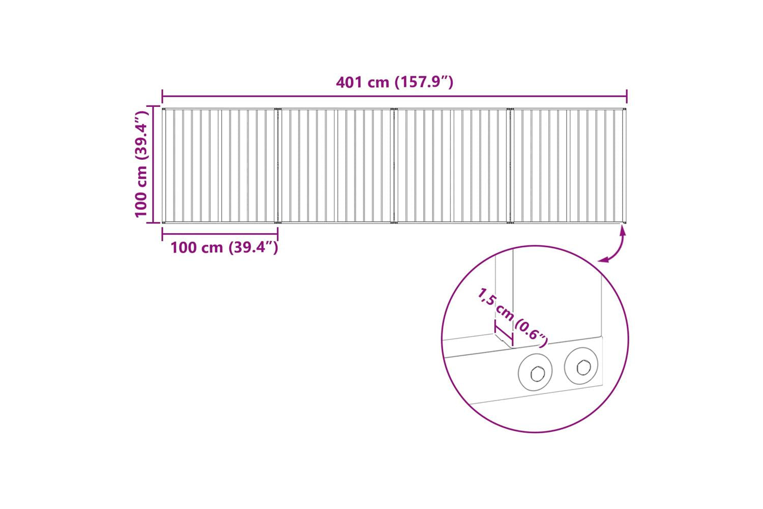 Vidaxl Dog Gate 4 Pcs Black 100 X 100 Cm Galvanised Steel-9