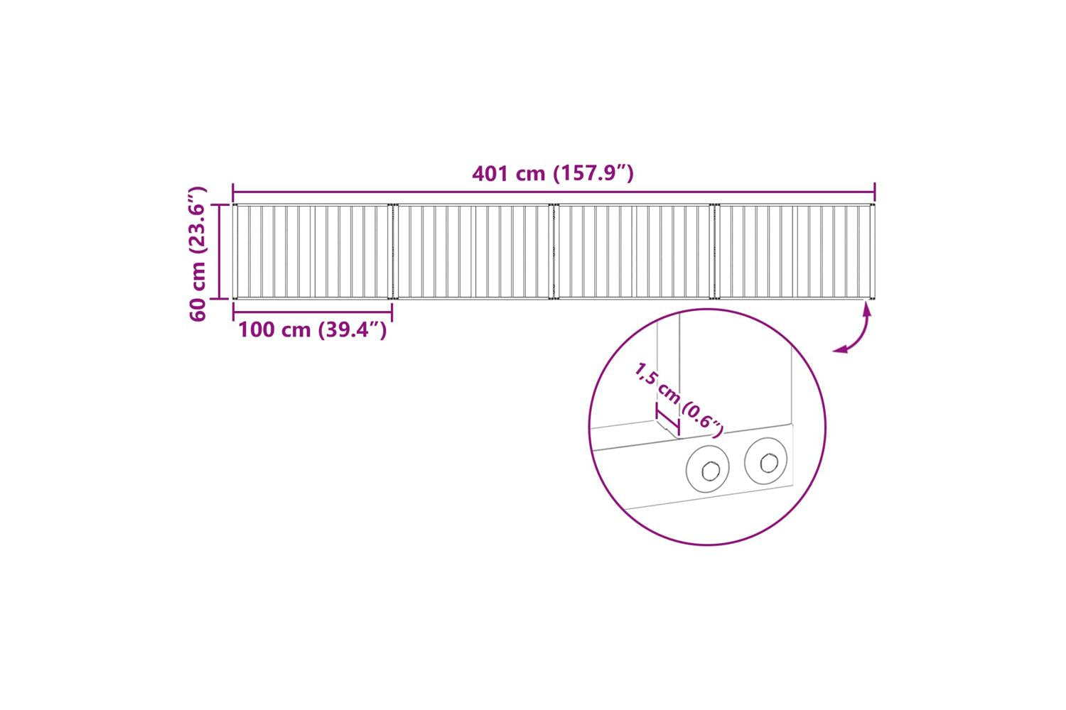 Vidaxl Dog Gate 4 Pcs Black 100 X 60 Cm Galvanised Steel-10