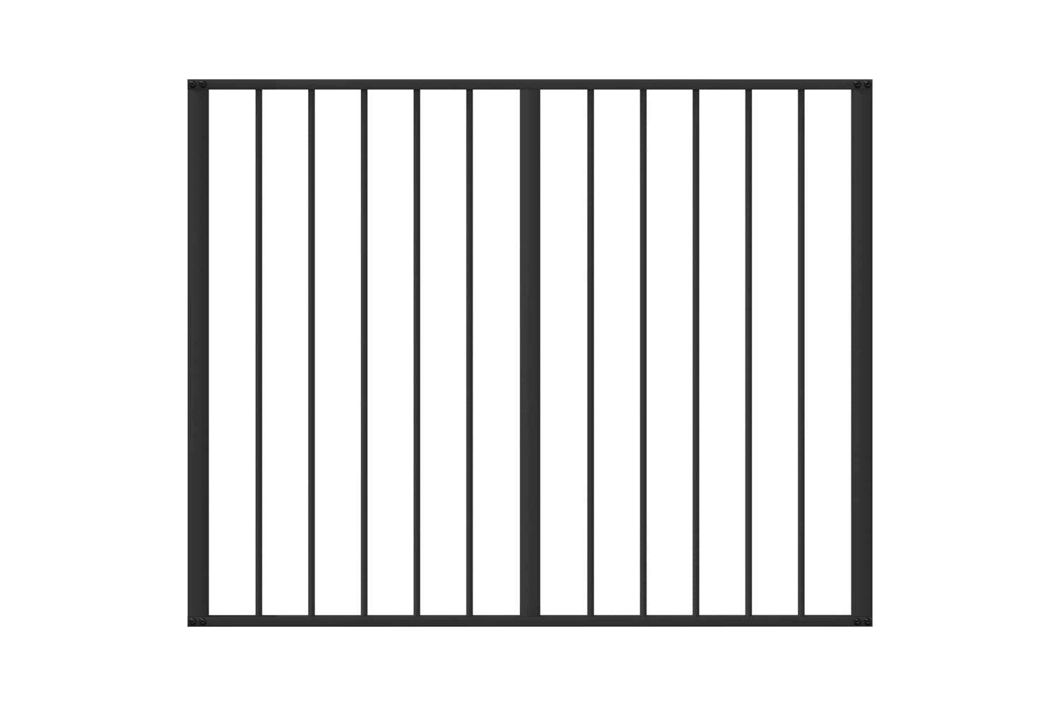 Vidaxl Dog Gate 4 Pcs Black 100 X 80 Cm Galvanised Steel-5