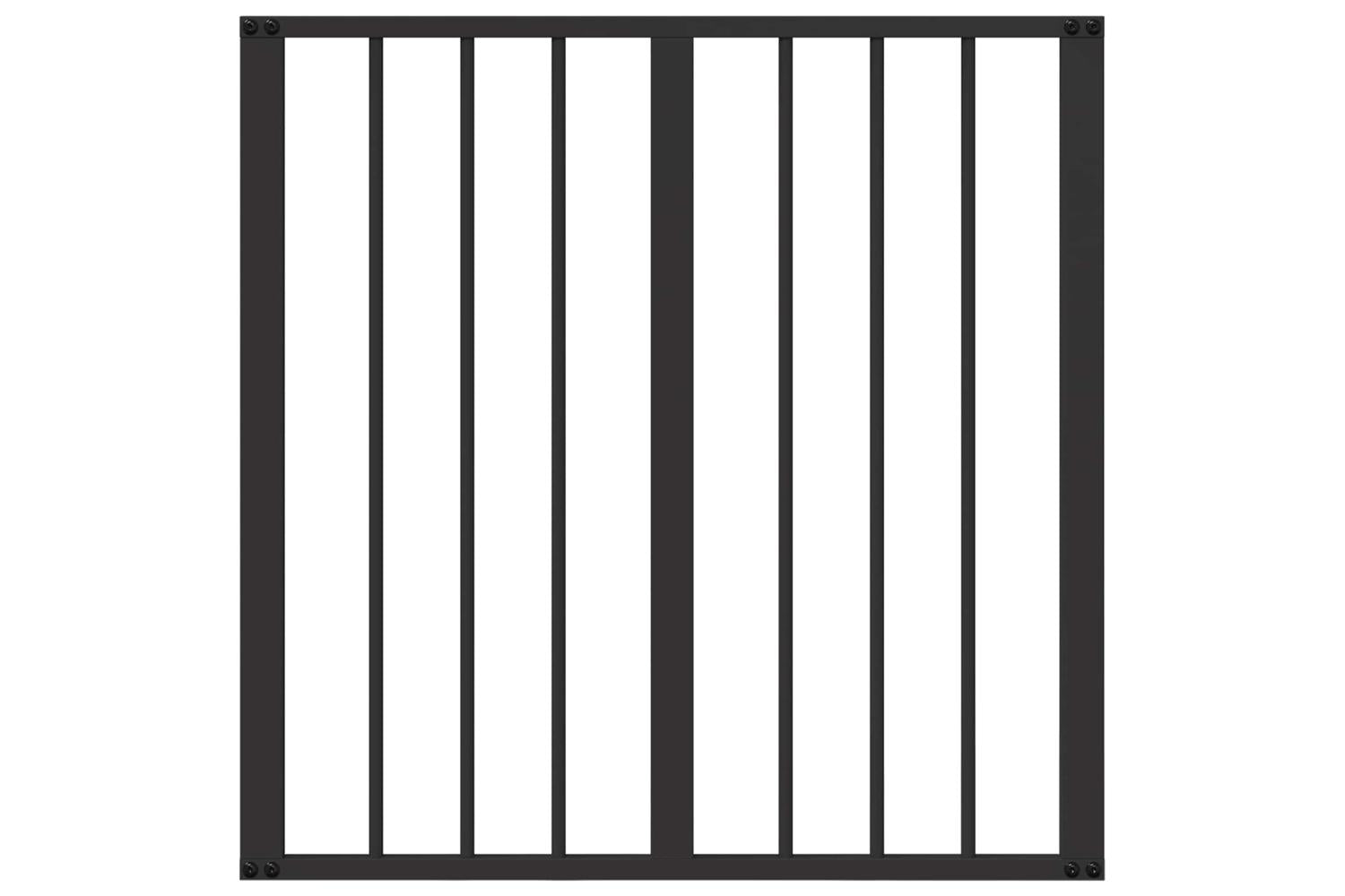 Vidaxl Dog Gate 4 Pcs Black 60 X 60 Cm Galvanised Steel-5